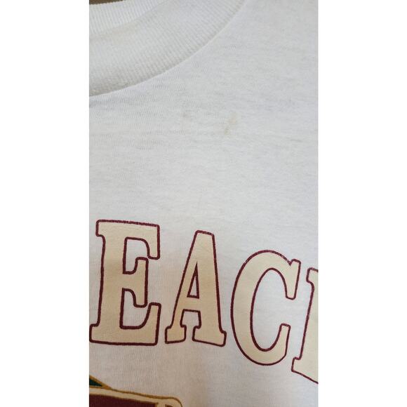 Palm Beach Florida Vintage 1980's White Short Sleeve T-shir Women's Size Medium - Picture 9 of 9